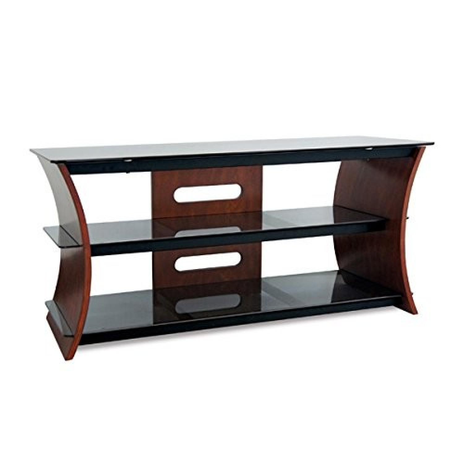 Bell'O Dark Wood & Glass Media Stand - image-7