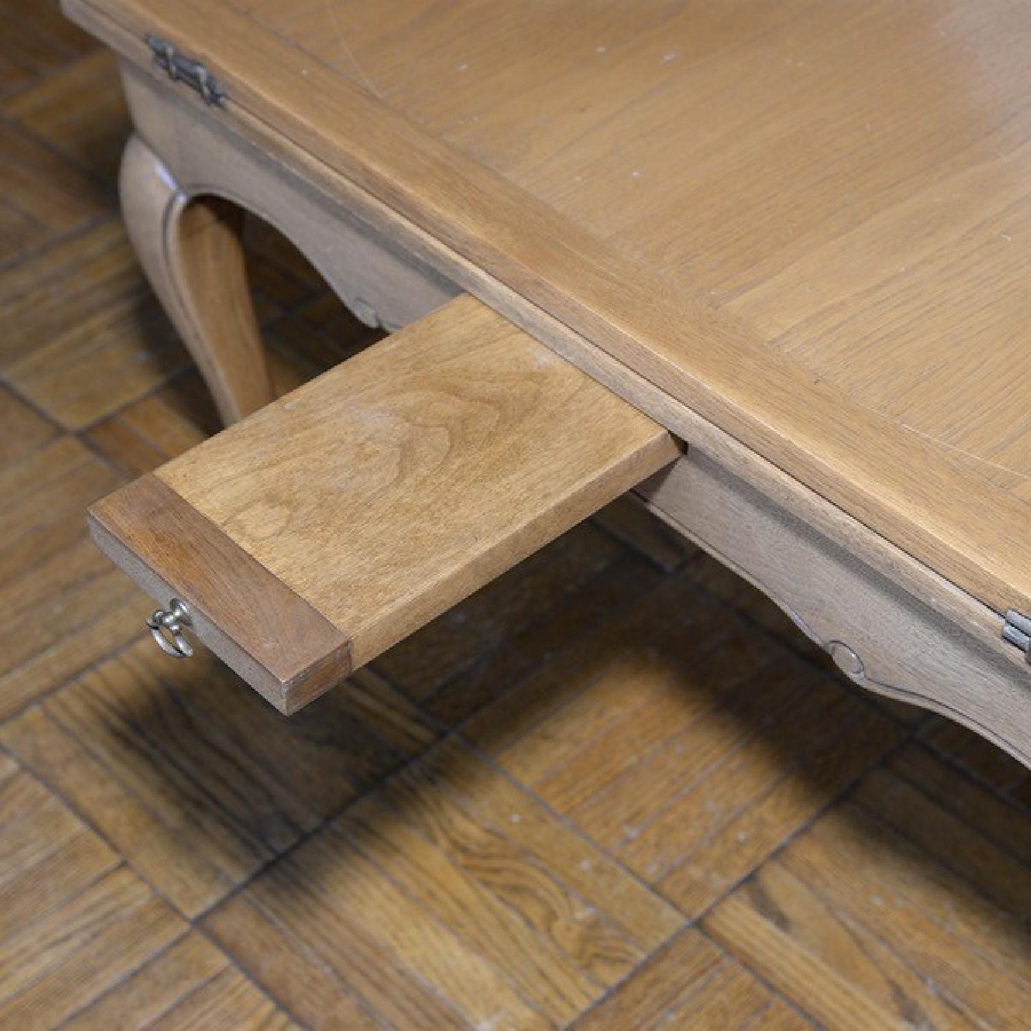 Bleached Walnut Fold-Out Coffee Table - image-4