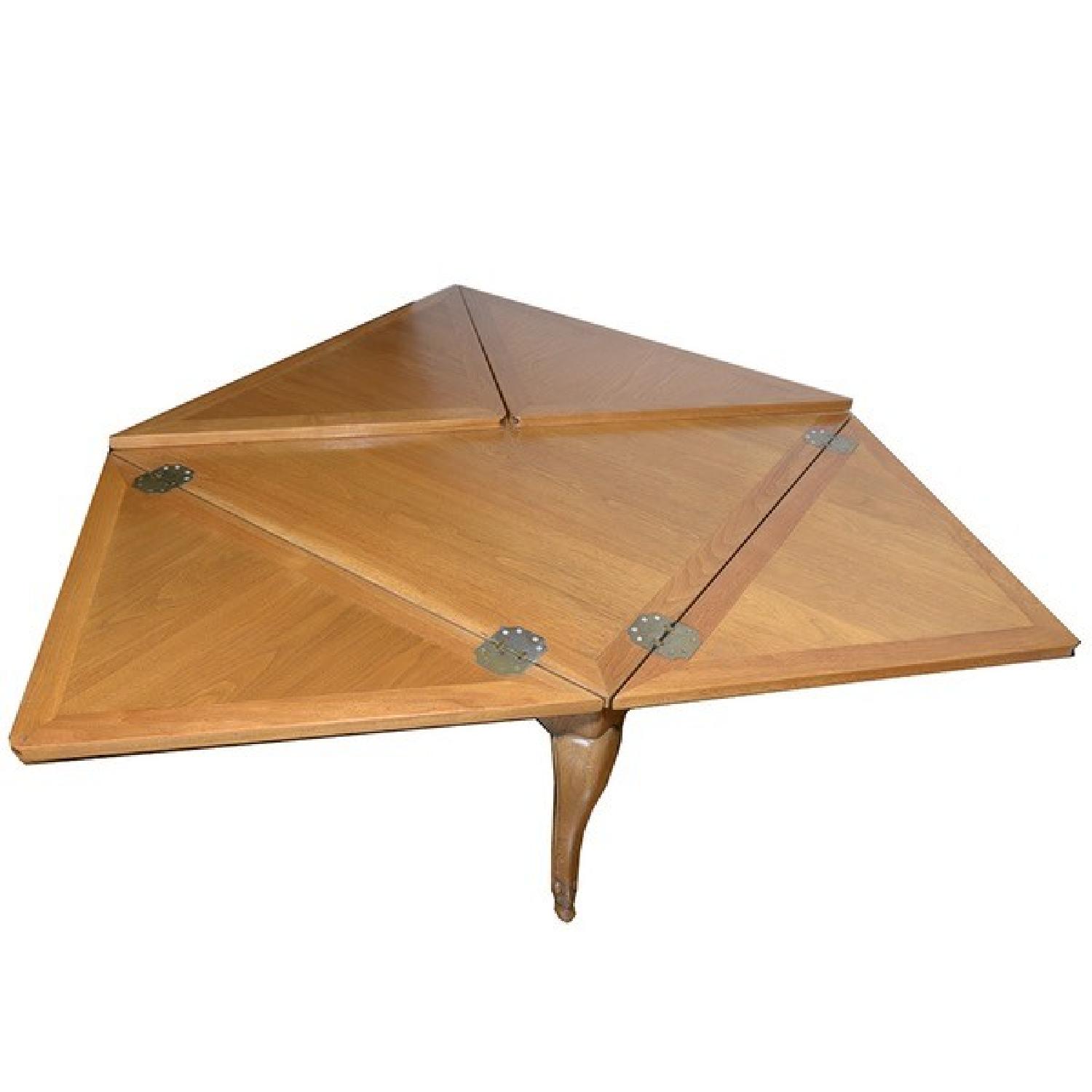 Bleached Walnut Fold-Out Coffee Table - image-11