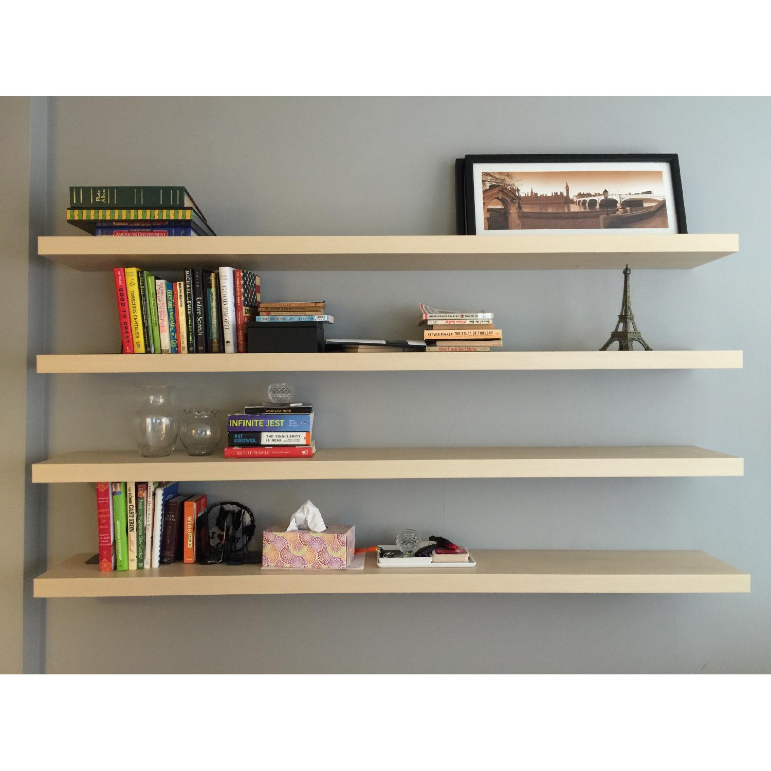 Ikea Lack Wall Shelves in Birch Finish - image-1