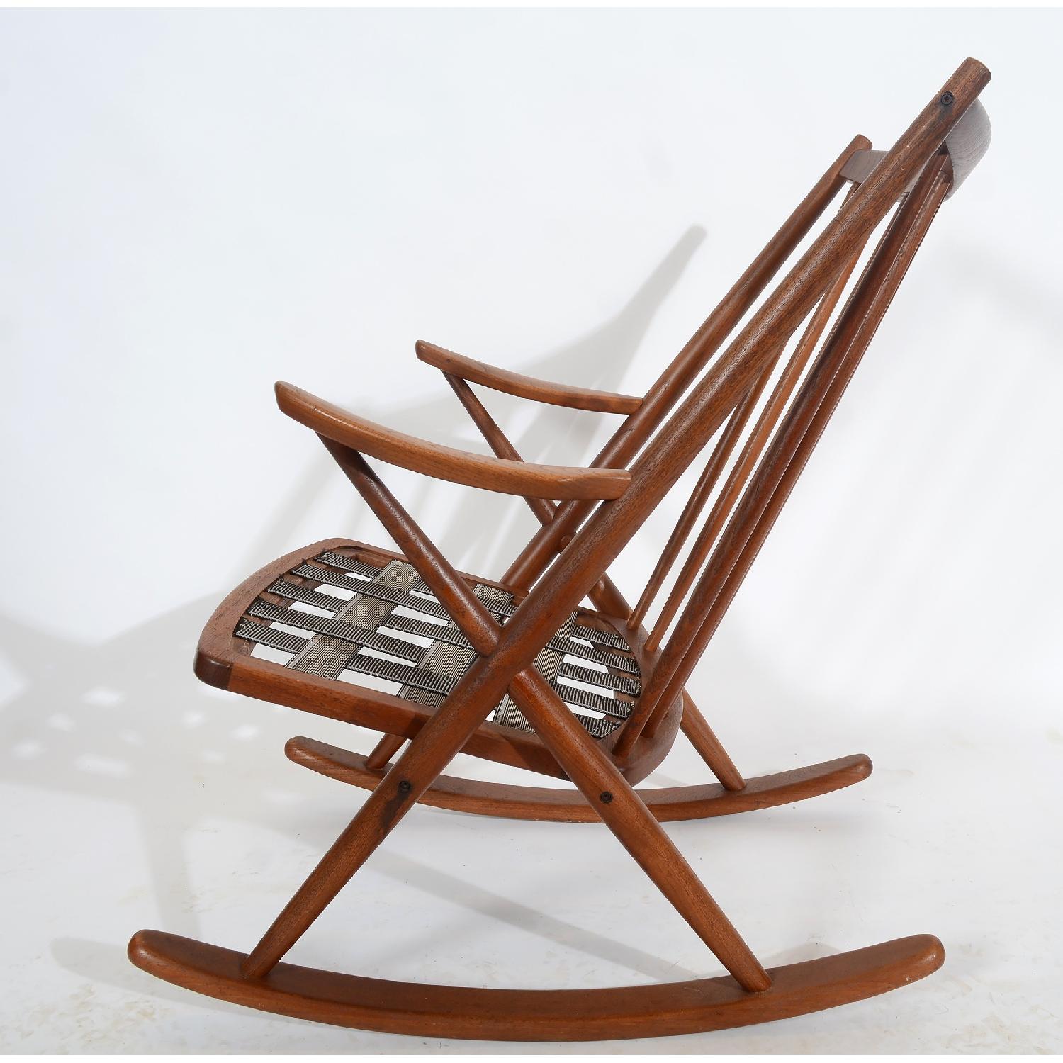 Frank Reenskaug Bramin Walnut Danish Modern Rocking Chair - image-5