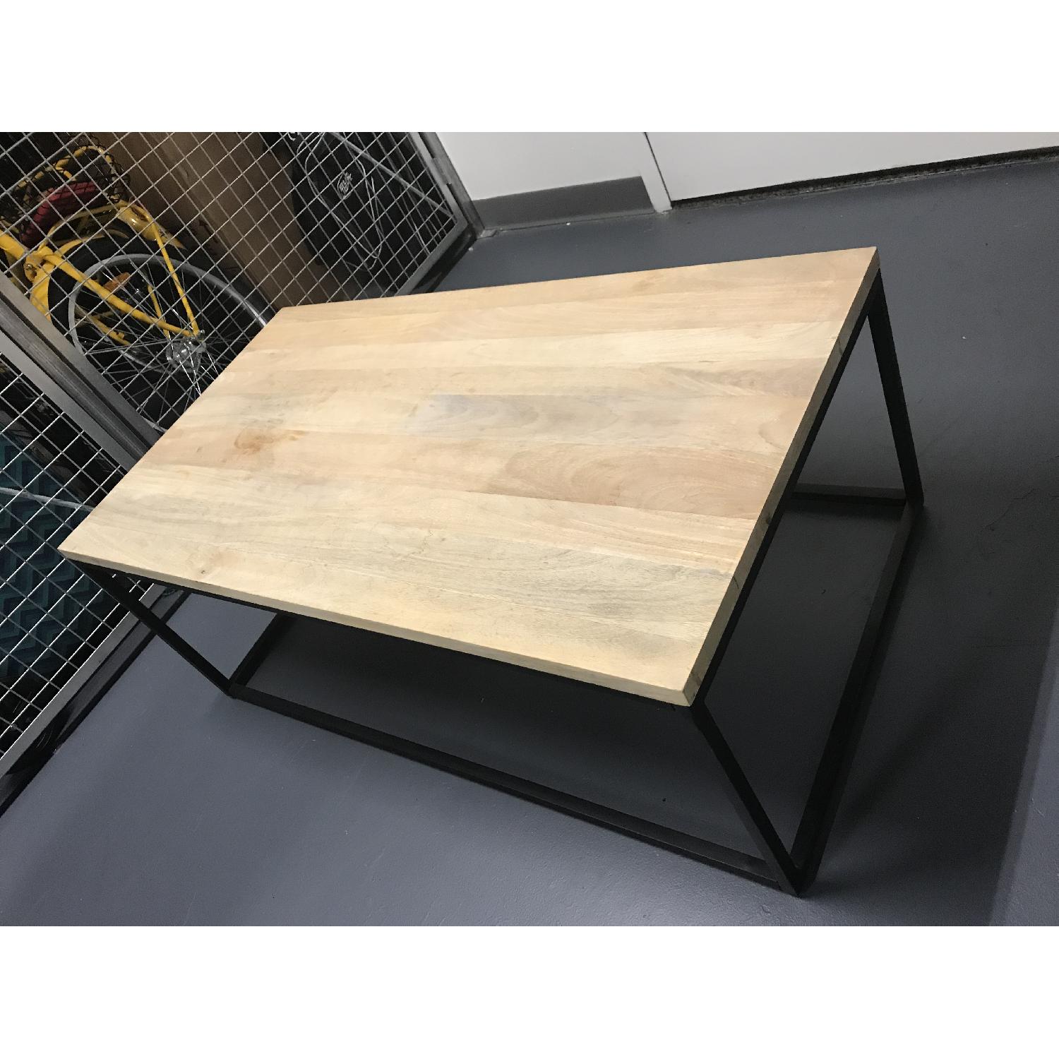 West Elm Box Frame Coffee Table in Whitewash - image-2