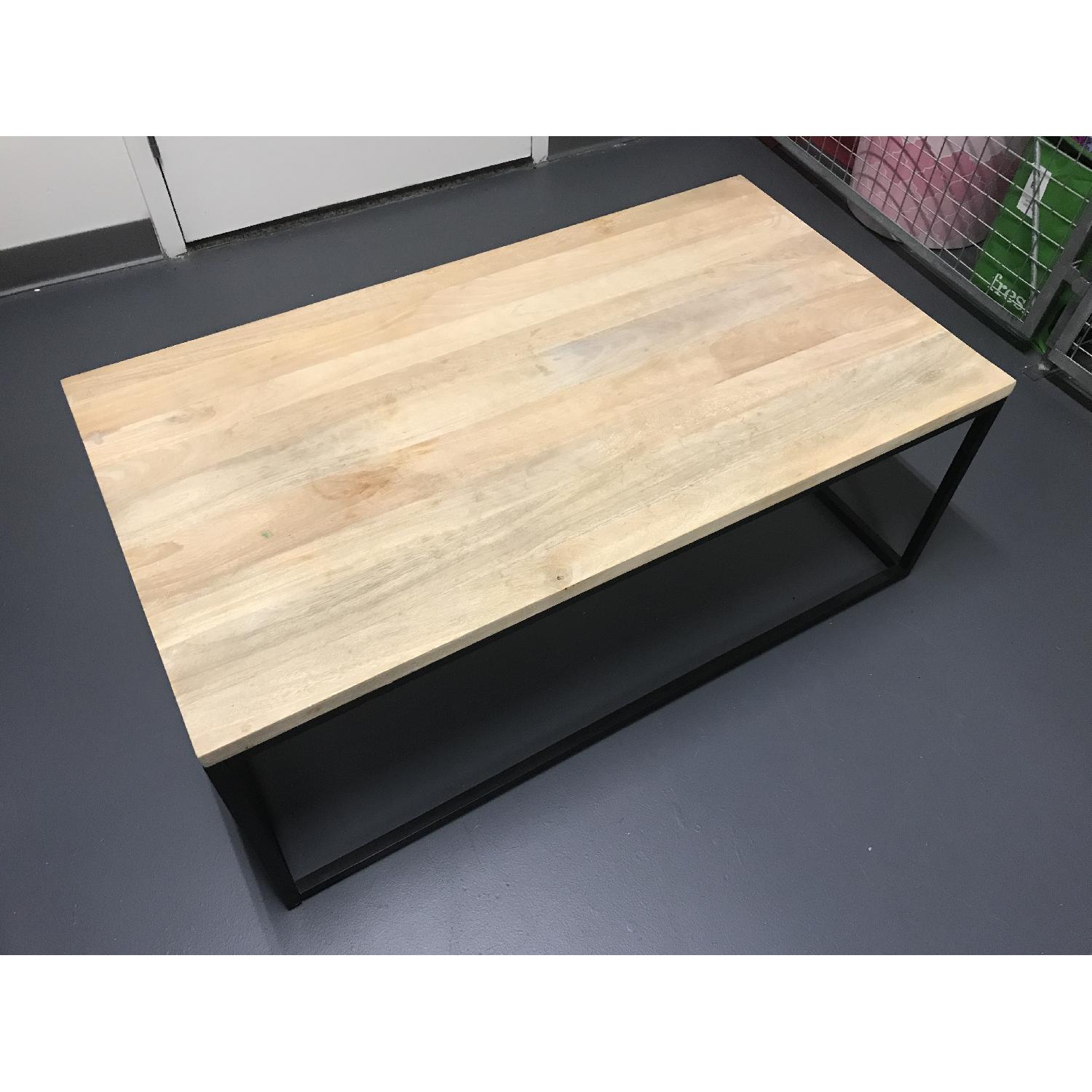 West Elm Box Frame Coffee Table in Whitewash - image-3