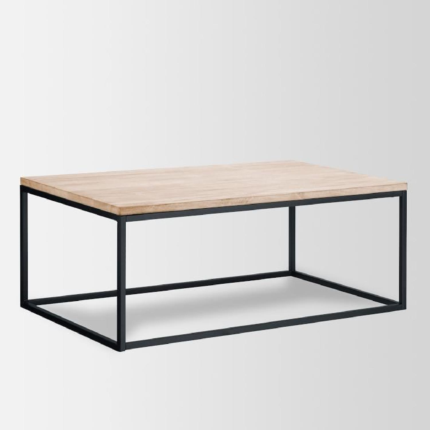 West Elm Box Frame Coffee Table in Whitewash - image-8