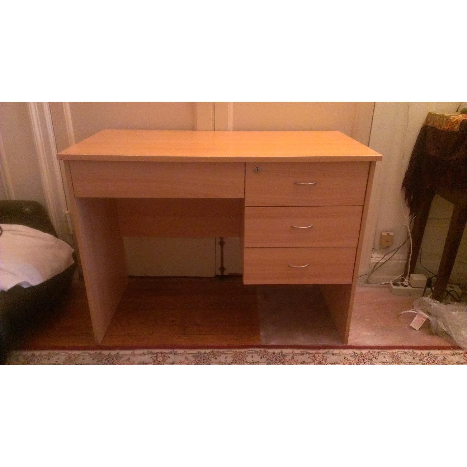 Wooden Desk w/ Four Drawers - image-1