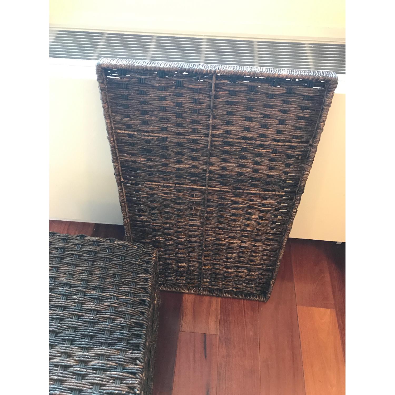 Crate & Barrel Abaca Wicker Trunk Basket w/ Lid - image-4