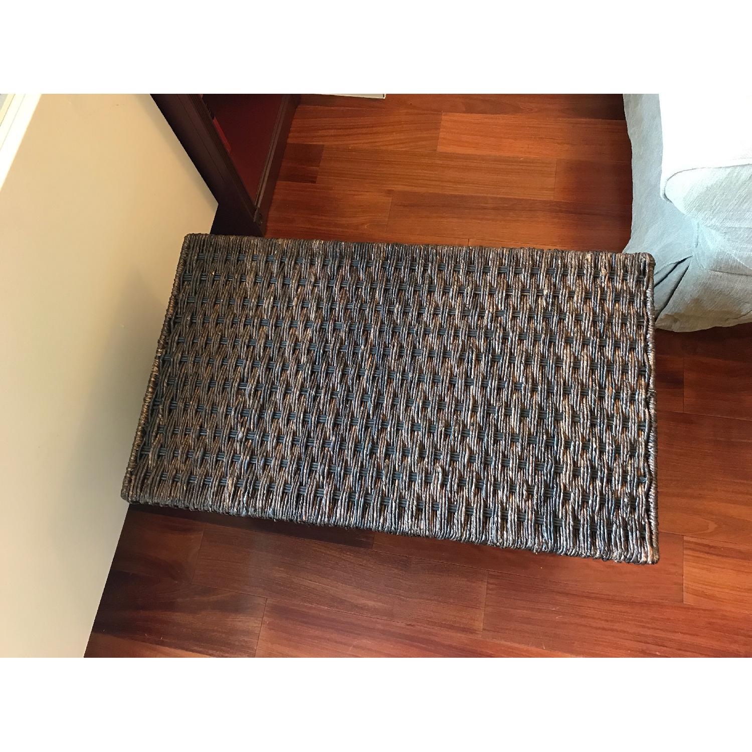 Crate & Barrel Abaca Wicker Trunk Basket w/ Lid - image-5