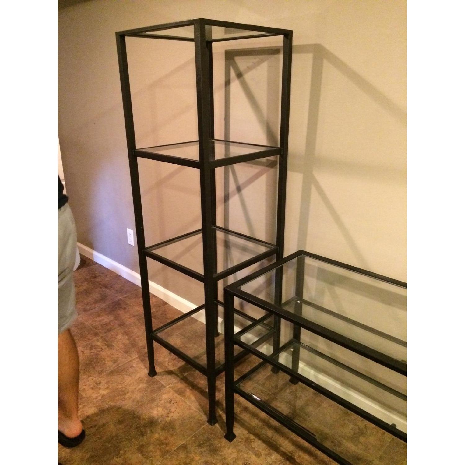 Pottery Barn Tanner Glass Shelves - image-1