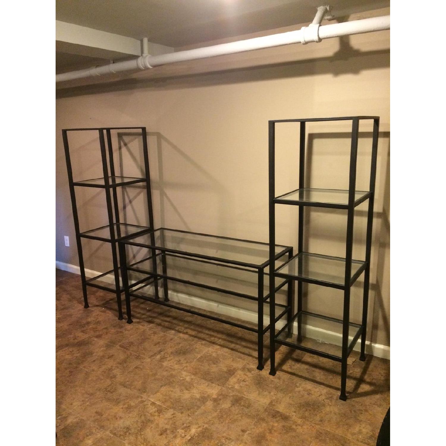 Pottery Barn Tanner Glass Shelves - image-3