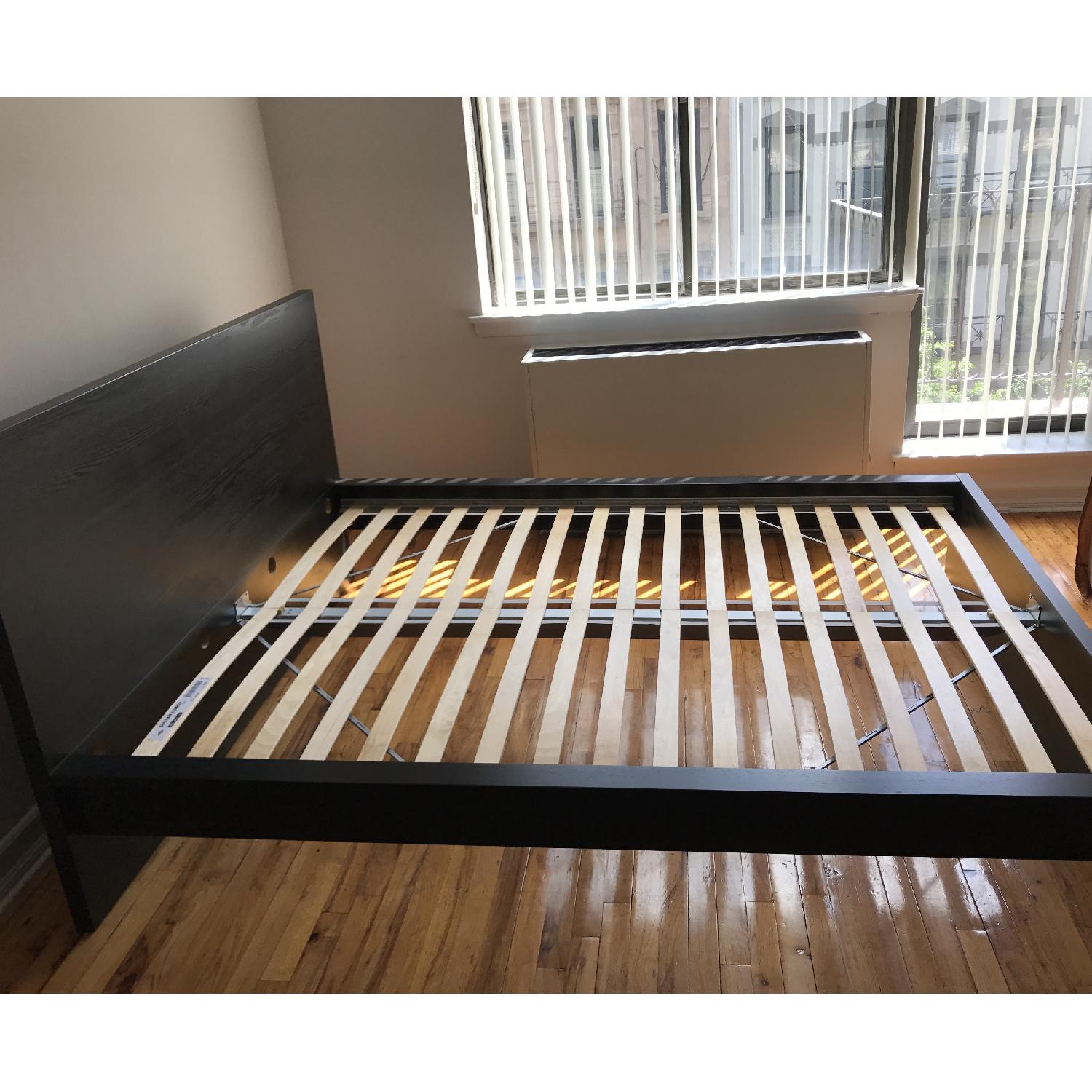 Ikea Malm Qieen Size Bed Frame w/ Slatted Bed Base AptDeco