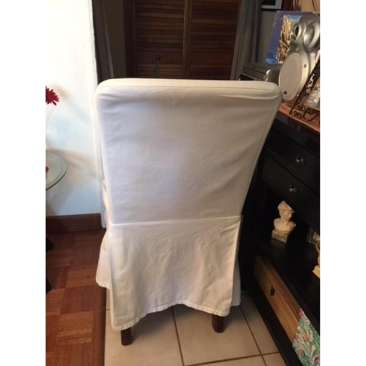 Pottery Barn White Chair Slipcovers - image-3
