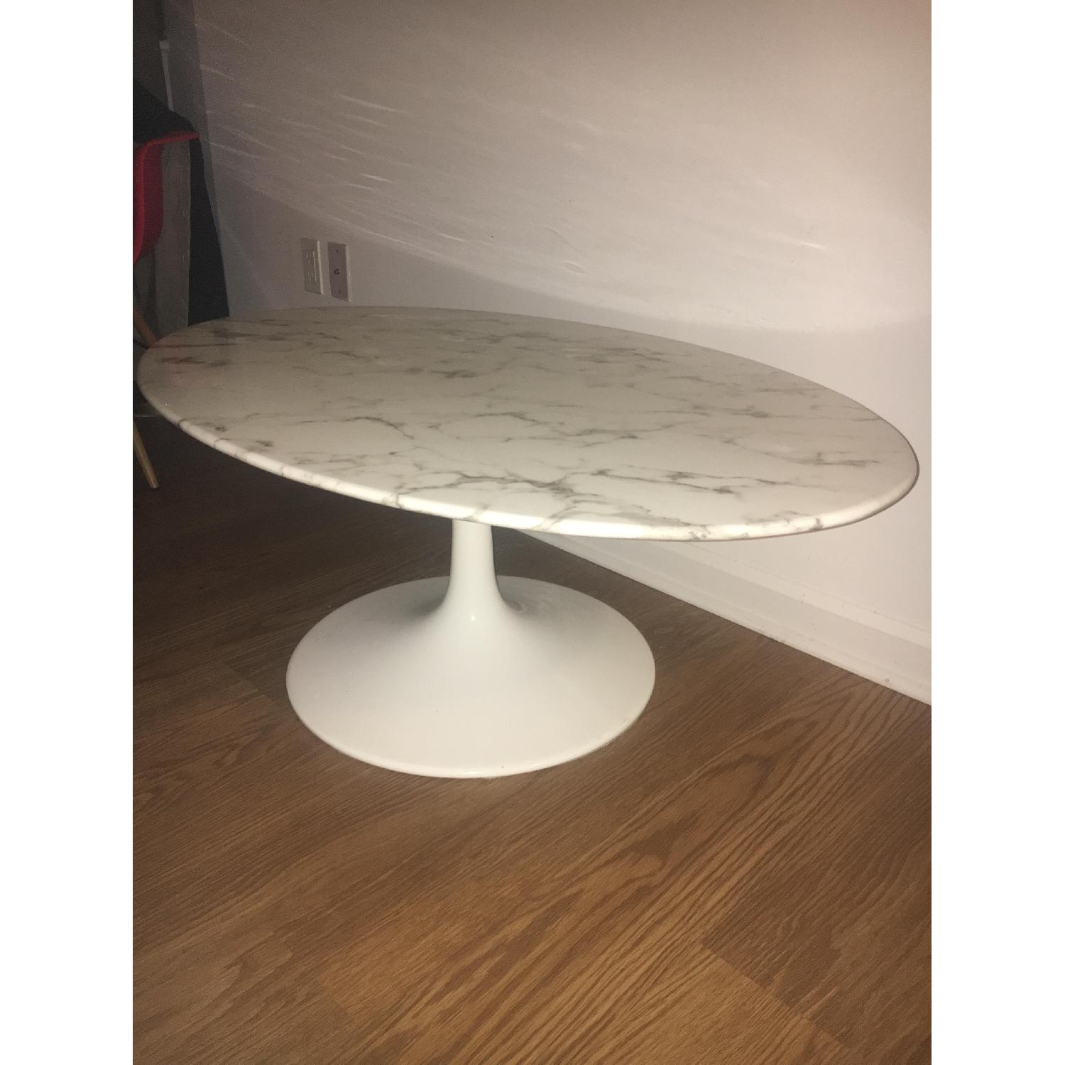 Oval Marble Table - image-1
