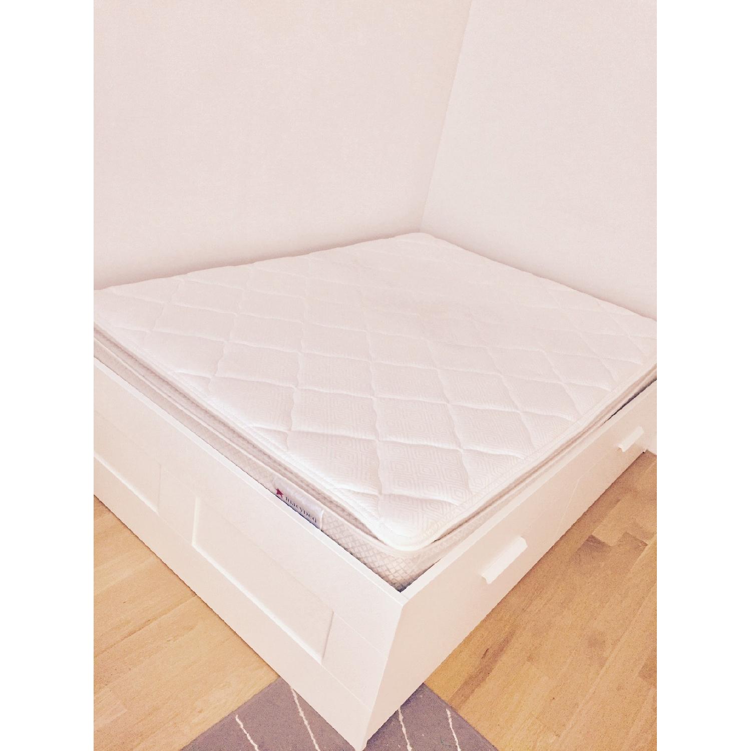 Ikea Brimnes Bed Frame w/ 4 Drawers - image-2