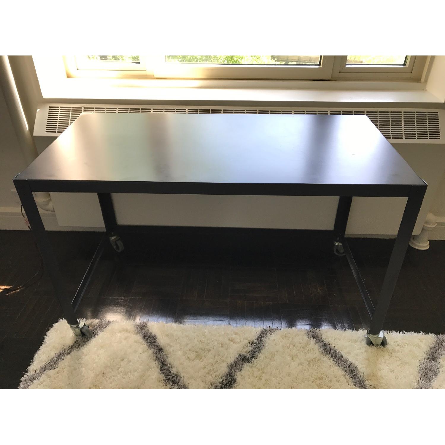 Ikea Metal Desk w/ Rolling Office Chair AptDeco