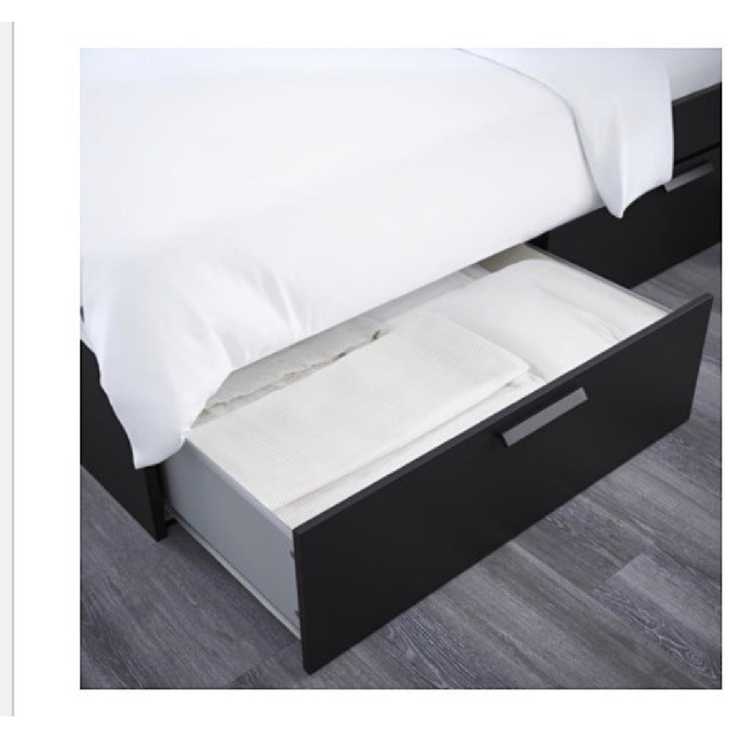 Ikea Brimnes Full Size Bed Frame w/ Storage & Headboard in Black - image-4