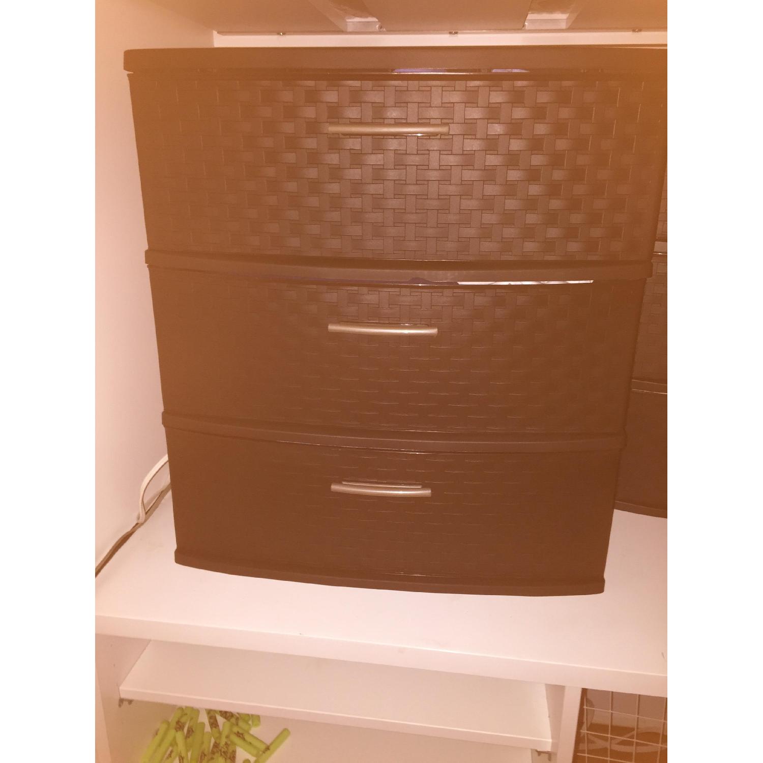 Sterilite Plastic Weave 3 Drawer Shelving Unit/Towers - image-2