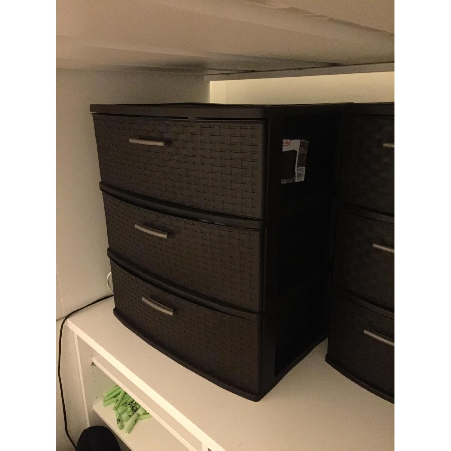 Sterilite Plastic Weave 3 Drawer Shelving Unit/Towers - image-3