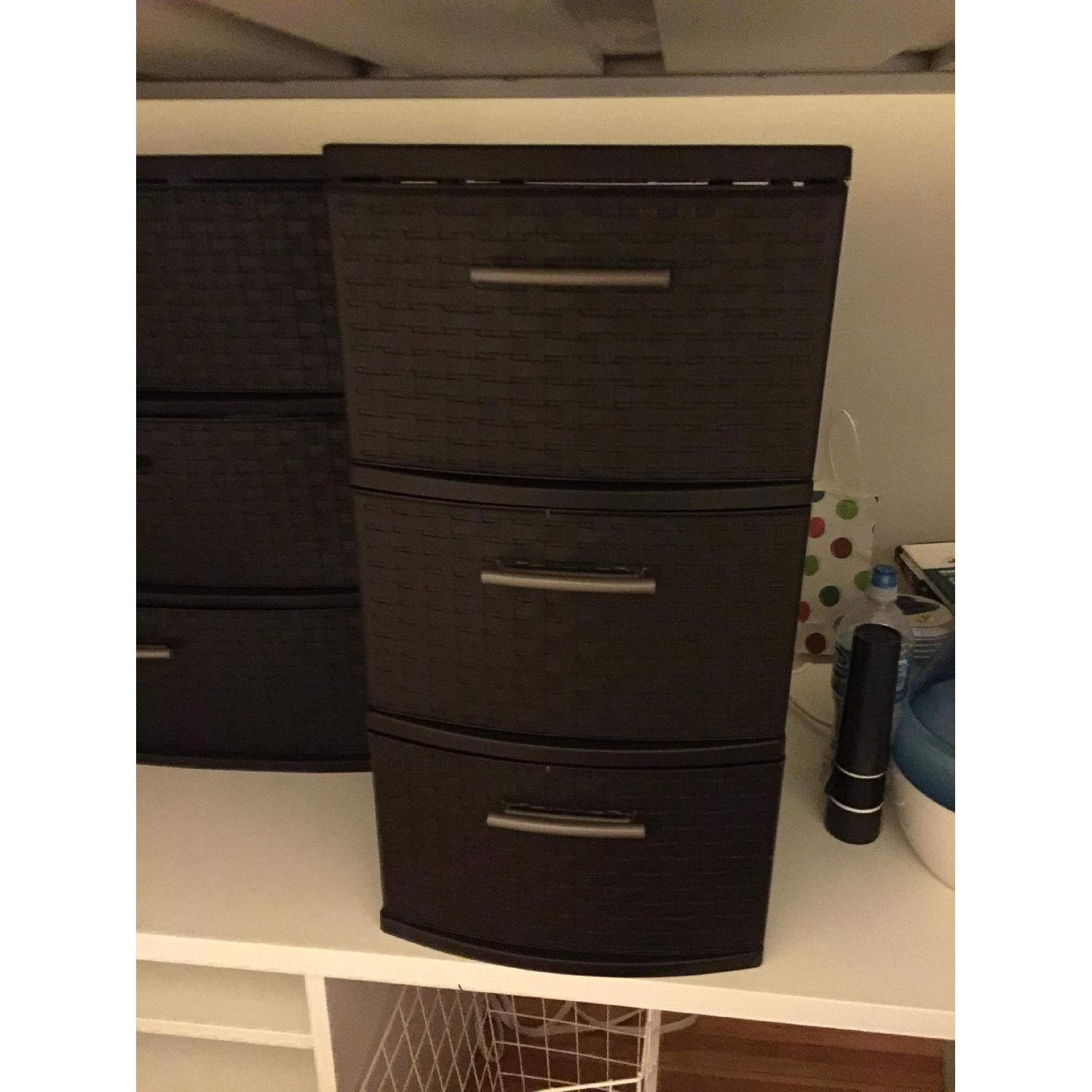 Sterilite Plastic Weave 3 Drawer Shelving Unit/Towers - image-8