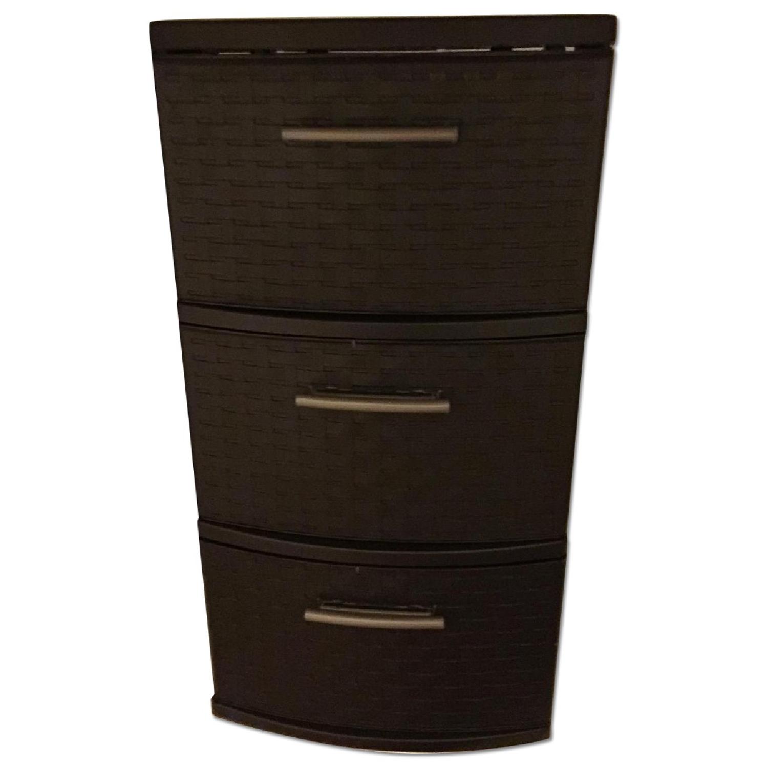 Sterilite Plastic Weave 3 Drawer Shelving Unit/Towers AptDeco