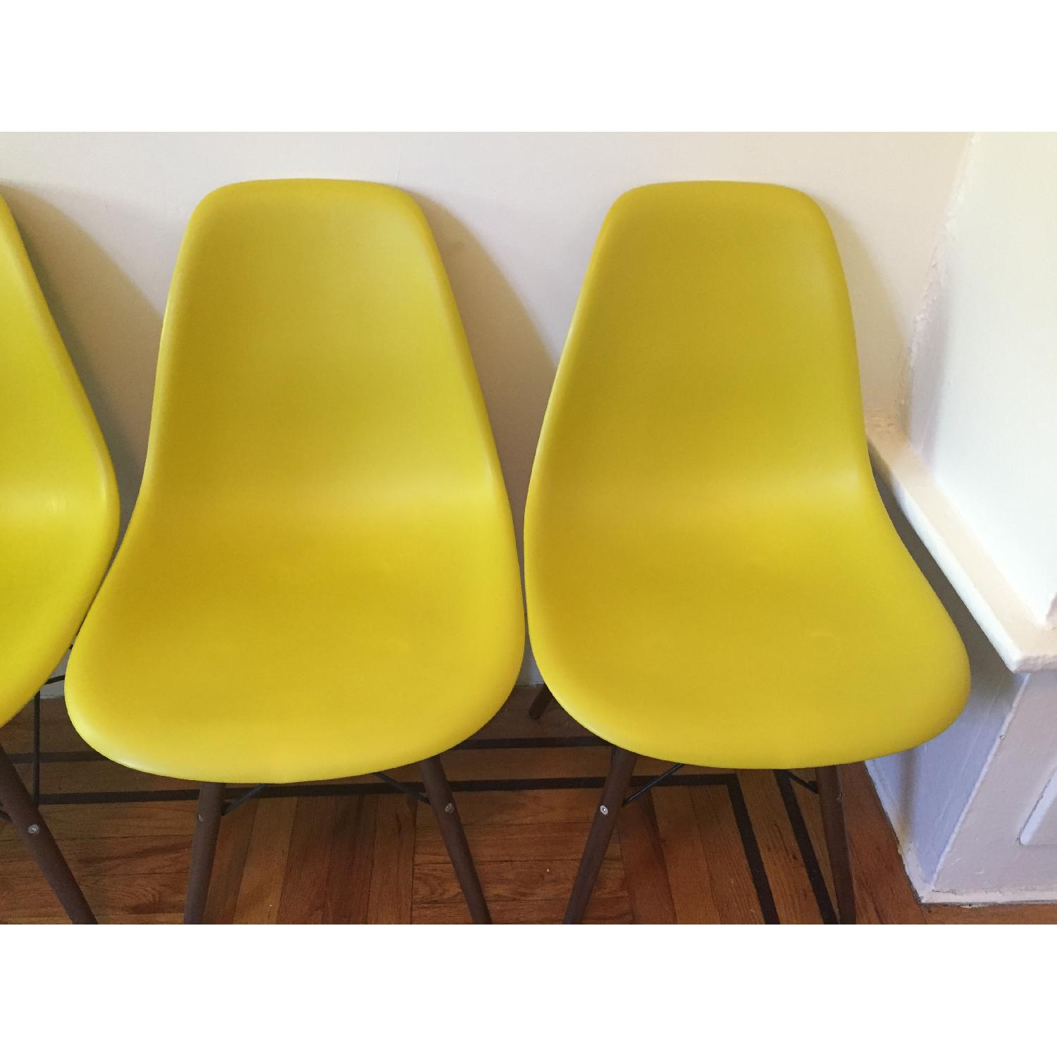 Eames Style DSW Molded Dark Yellow Plastic Shell Chairs - image-6
