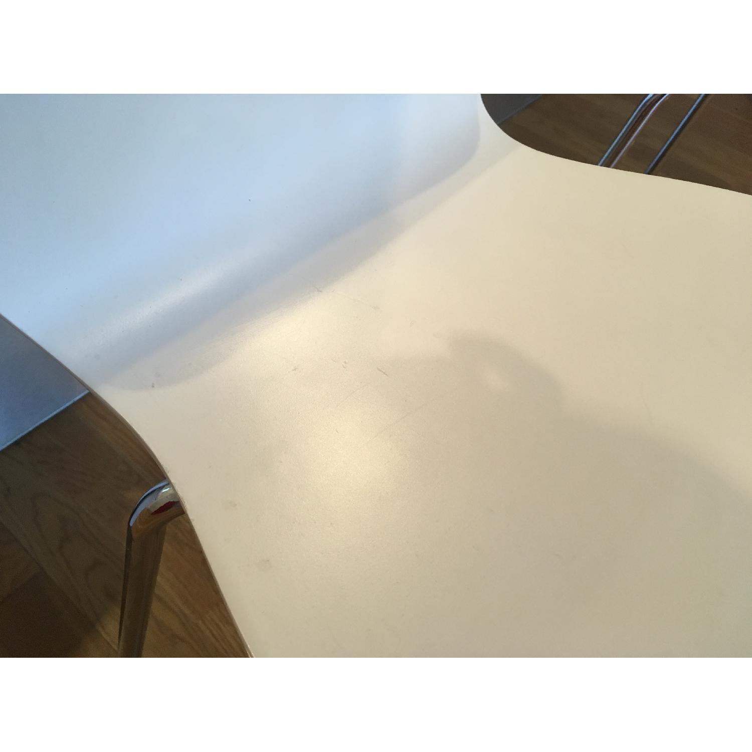 Crate & Barrel Felix White Counter Stools - image-5