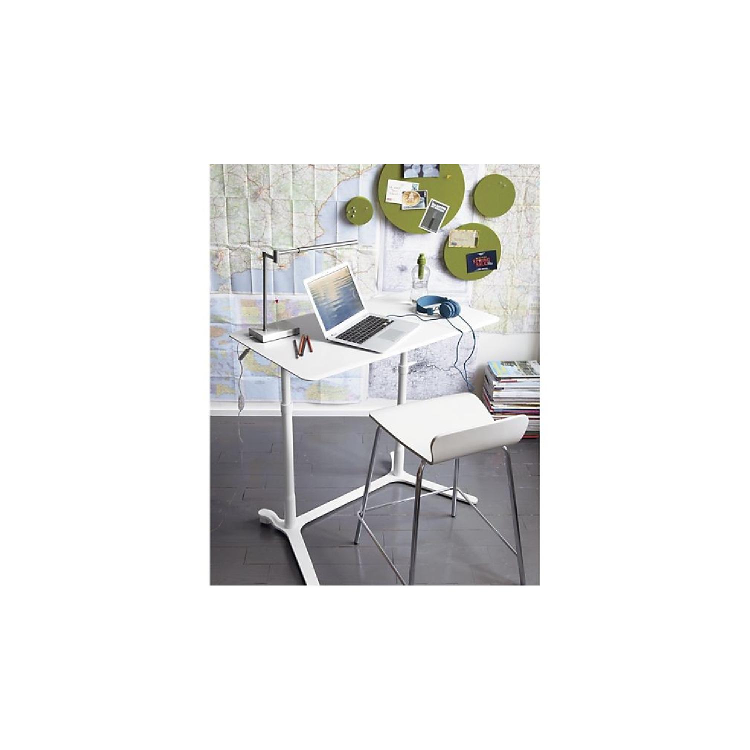 Crate & Barrel Felix White Counter Stools - image-7
