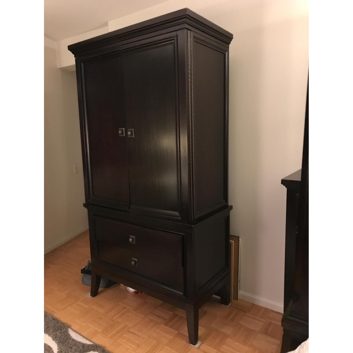 Ashley's Espresso Armoire - image-2