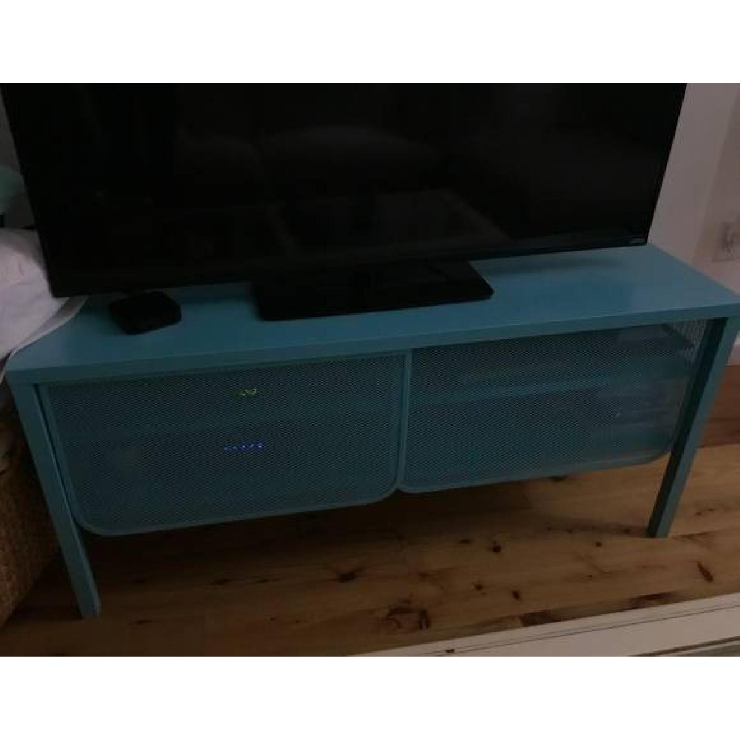 Ikea Blue TV Unit w/ Storage AptDeco