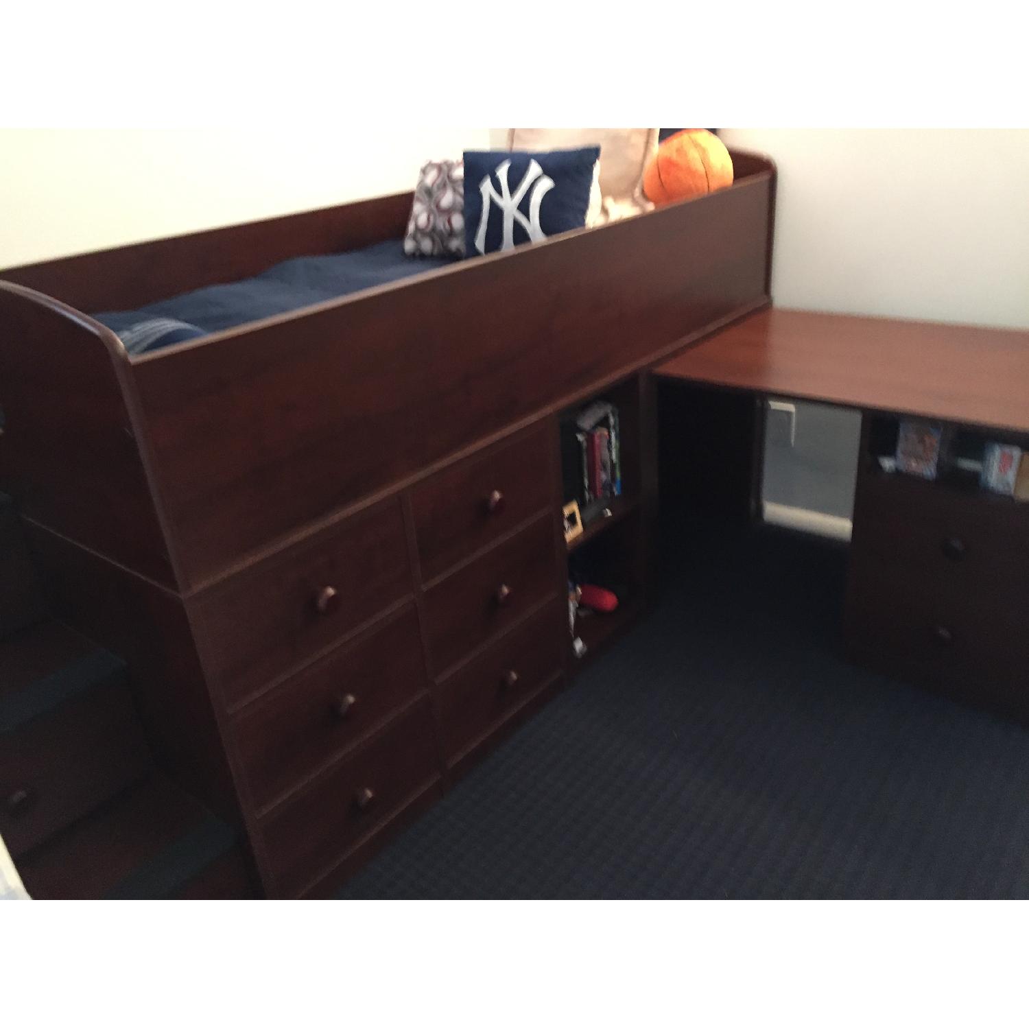 Berg Captain's Bed w/ Storage & Pull Out Desk - image-2