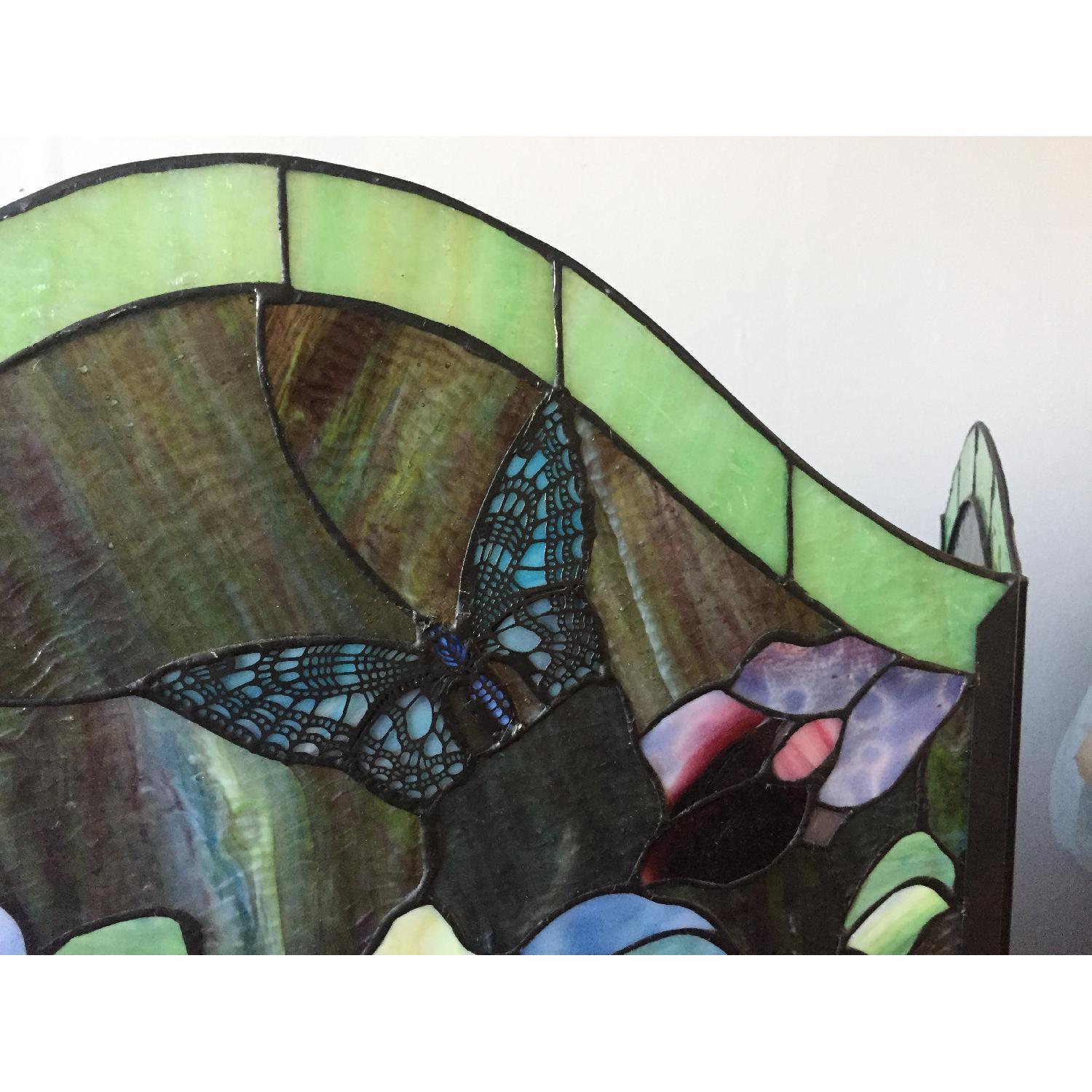 Stained Glass Solid Multi Color Tiffany Meyda Butterfly Fireplace Screen - image-3