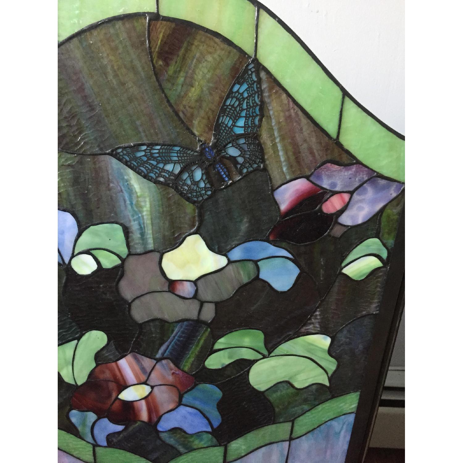 Stained Glass Solid Multi Color Tiffany Meyda Butterfly Fireplace Screen - image-4