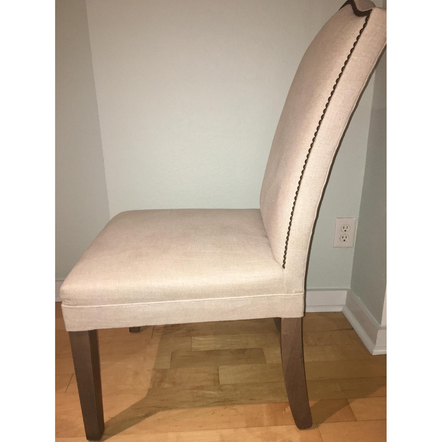 Ballard Designs Upholstered Dining Room Chairs w/ Nailhead Trim - image-1