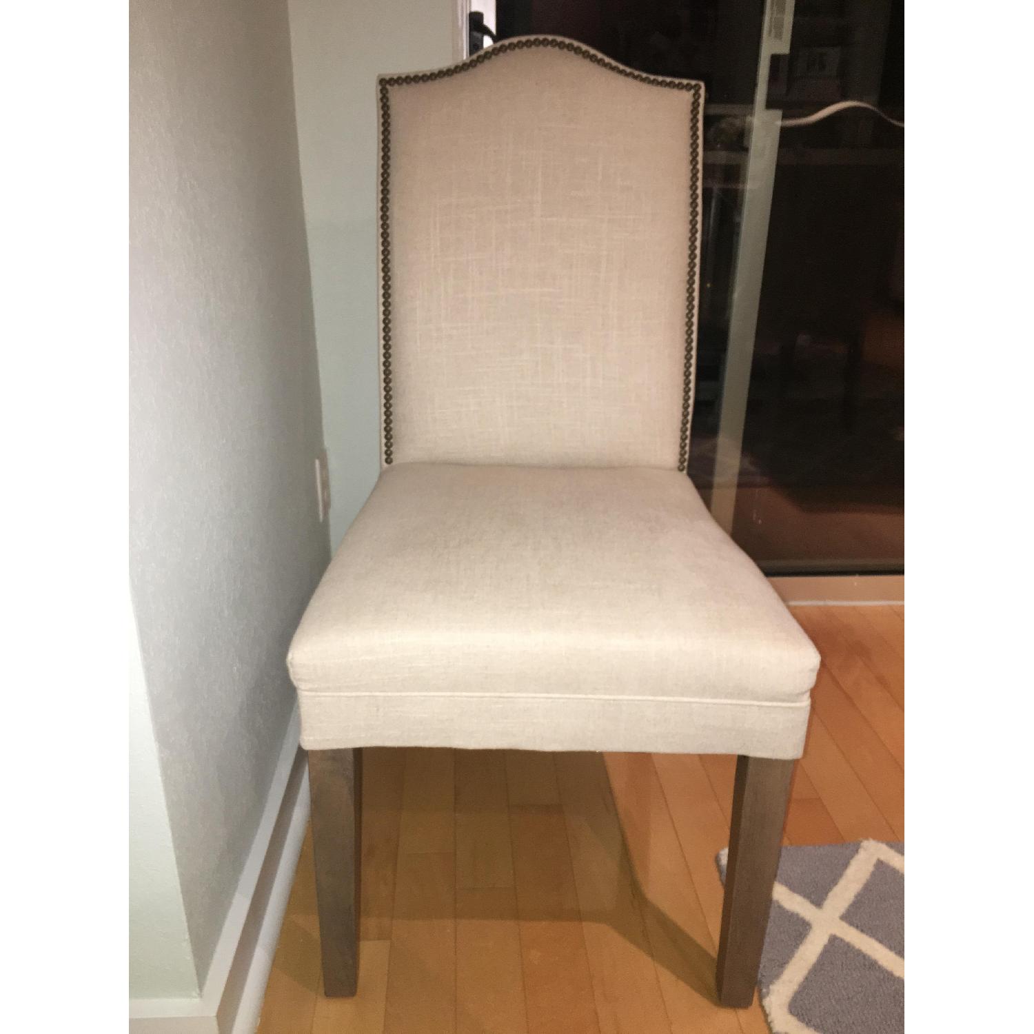 Ballard Designs Upholstered Dining Room Chairs w/ Nailhead Trim - image-2