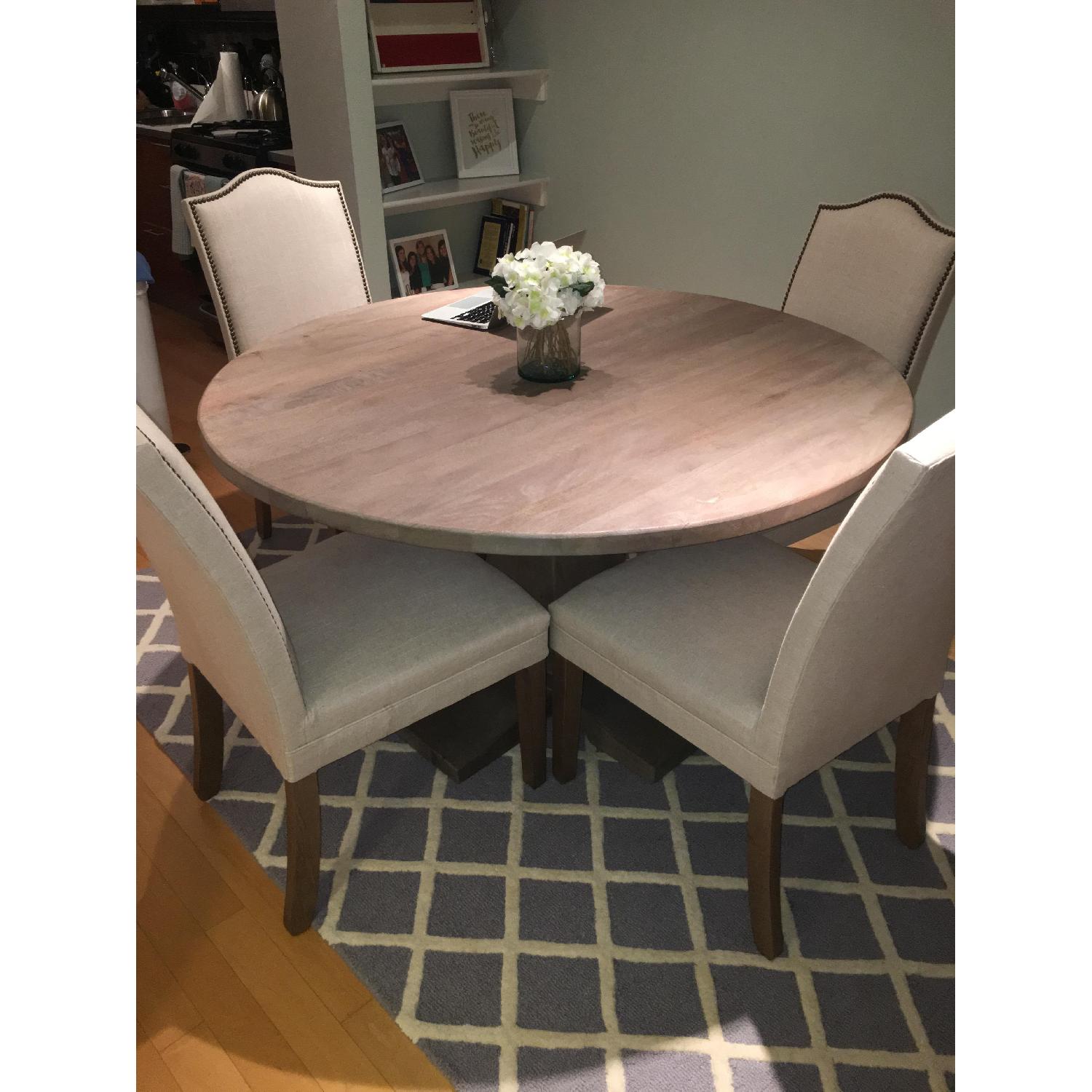 Ballard Designs Upholstered Dining Room Chairs w/ Nailhead Trim - image-3