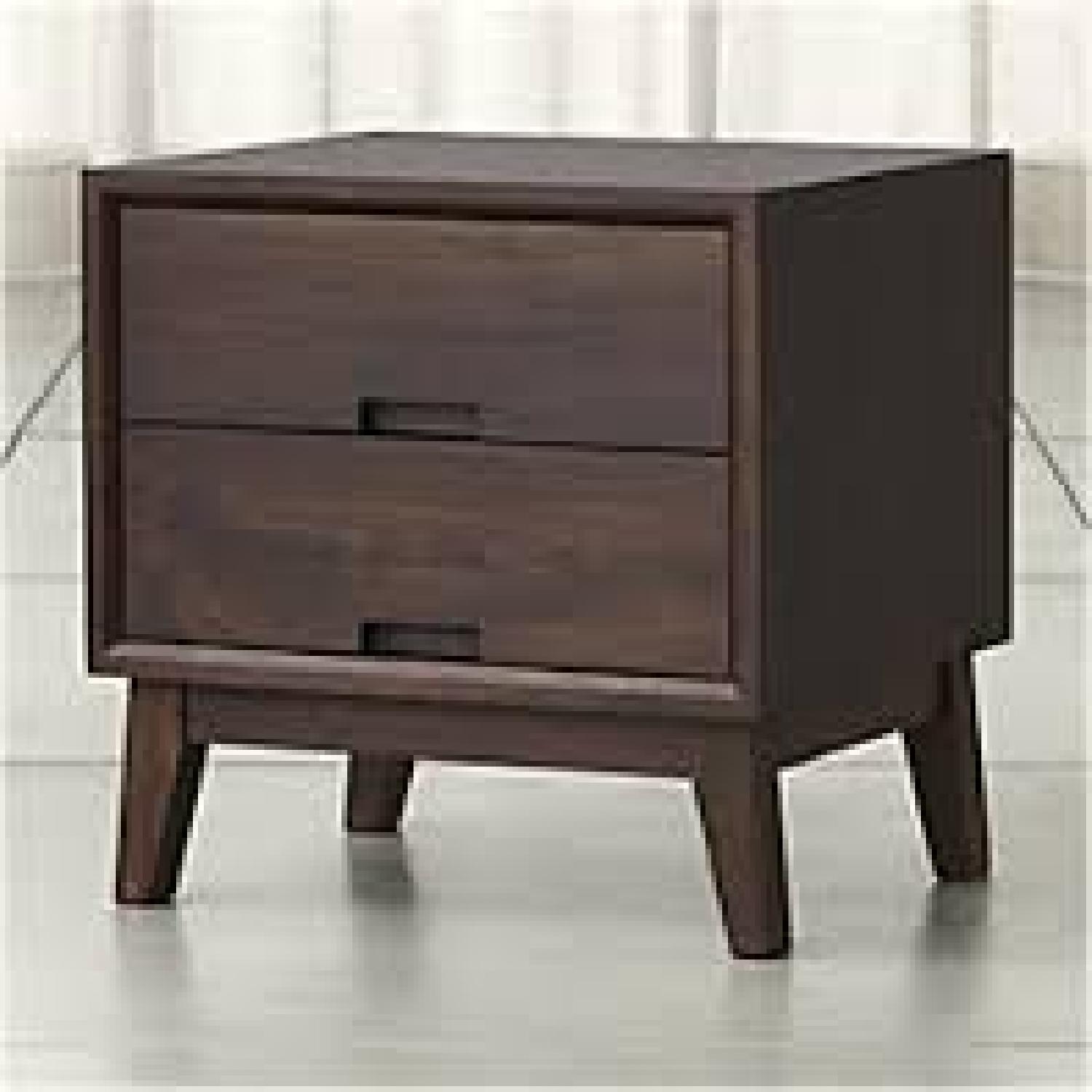 Crate & Barrel Steppe 2 Drawer Side Table - image-2