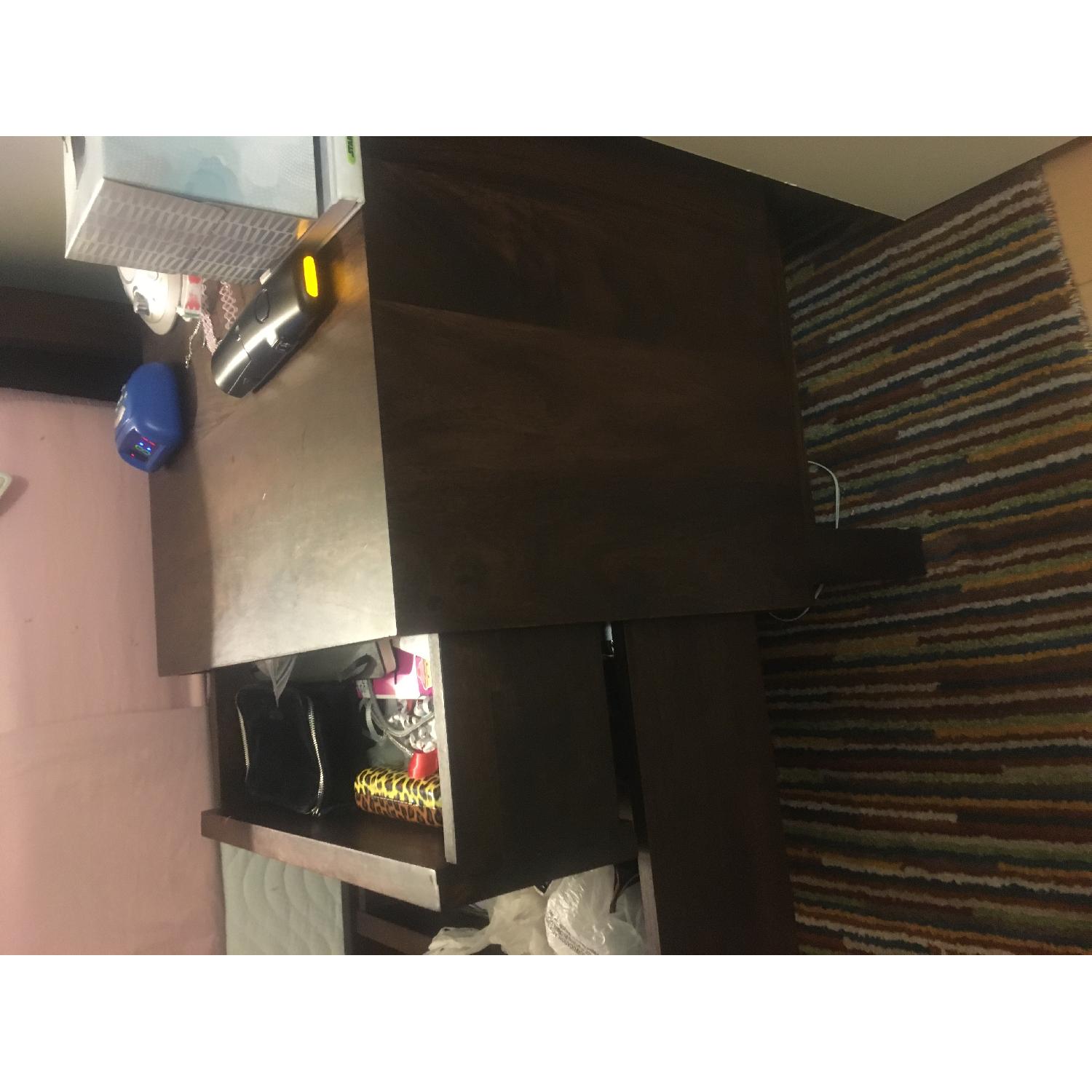 Crate & Barrel Steppe 2 Drawer Side Table - image-4