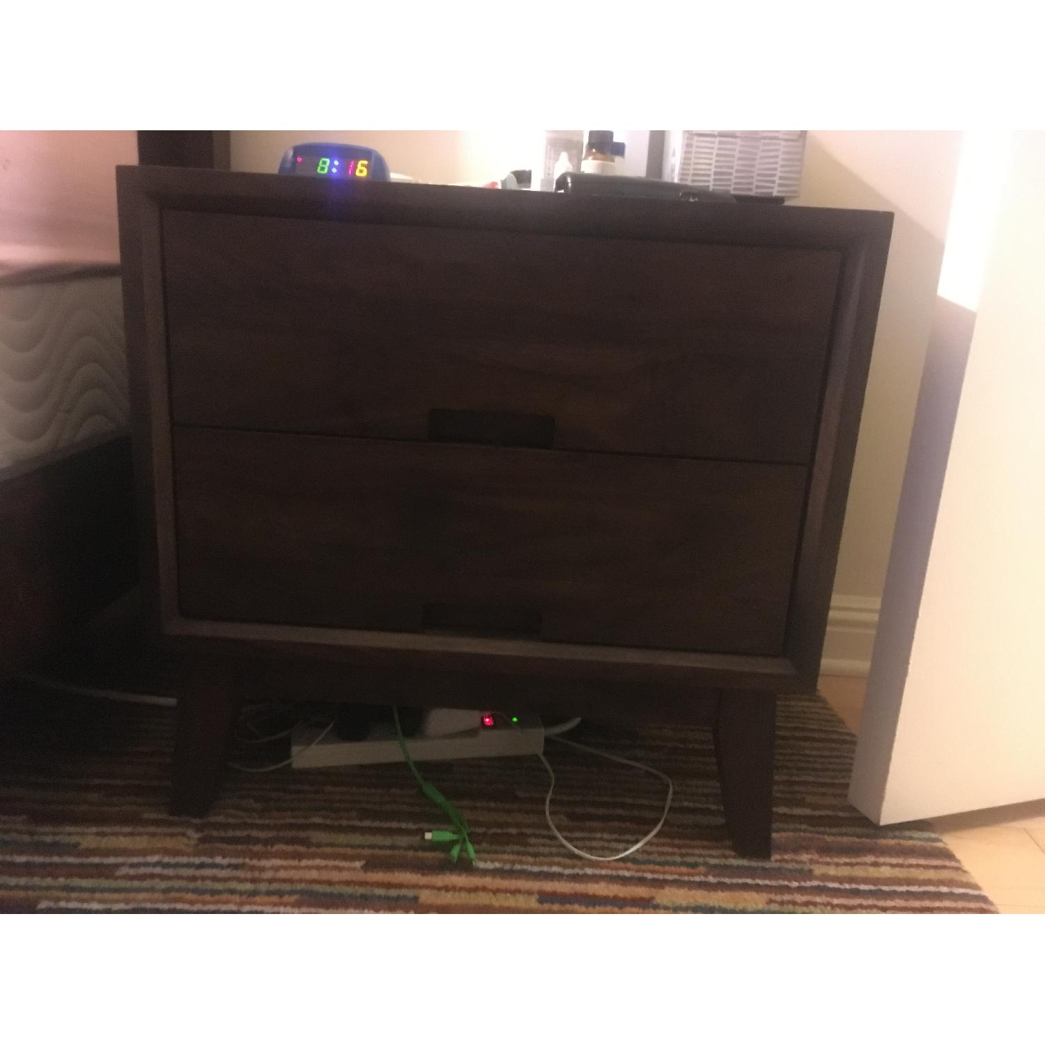 Crate & Barrel Steppe 2 Drawer Side Table - image-5