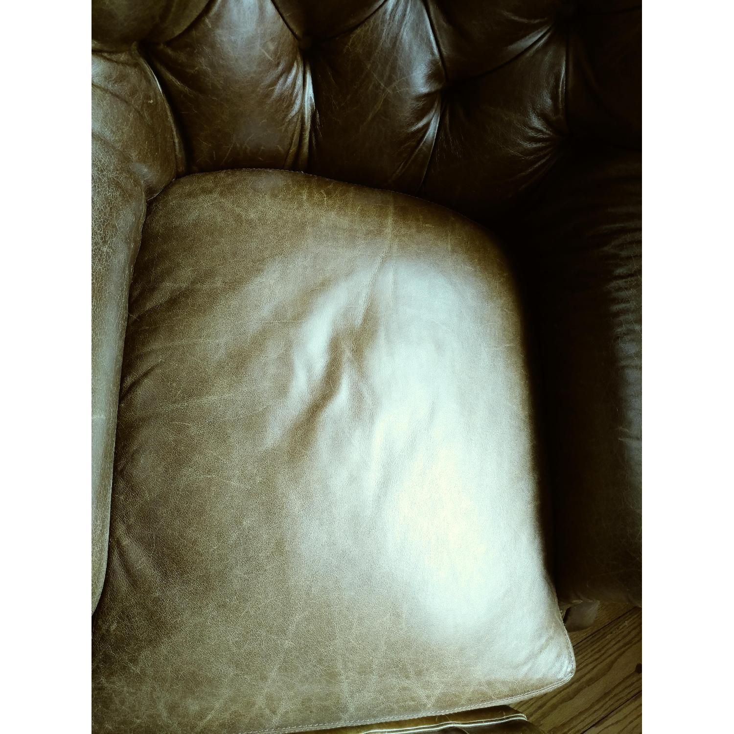 Ralph Lauren Leather Writer's Chair & Ottoman - image-7