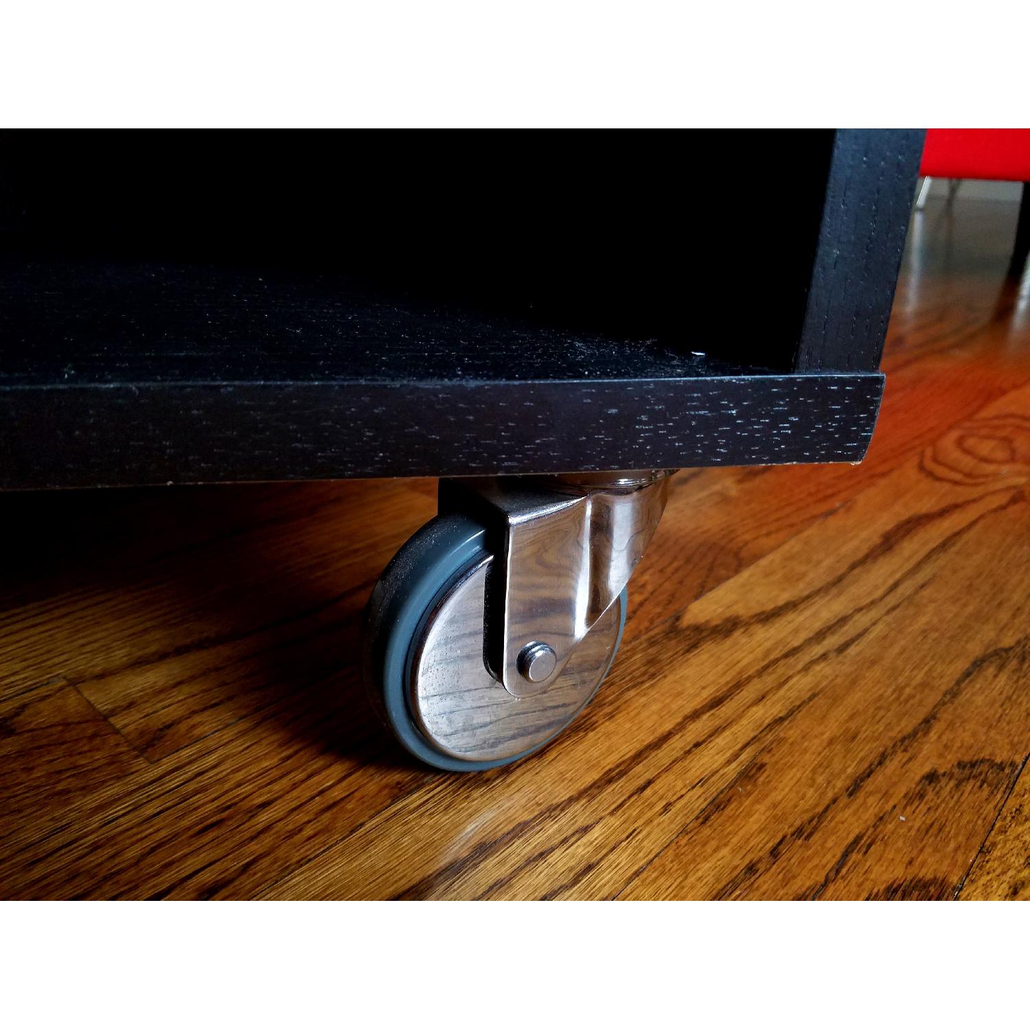 Ikea Besta TV Stand w/ Wheels & Glass Top - image-3