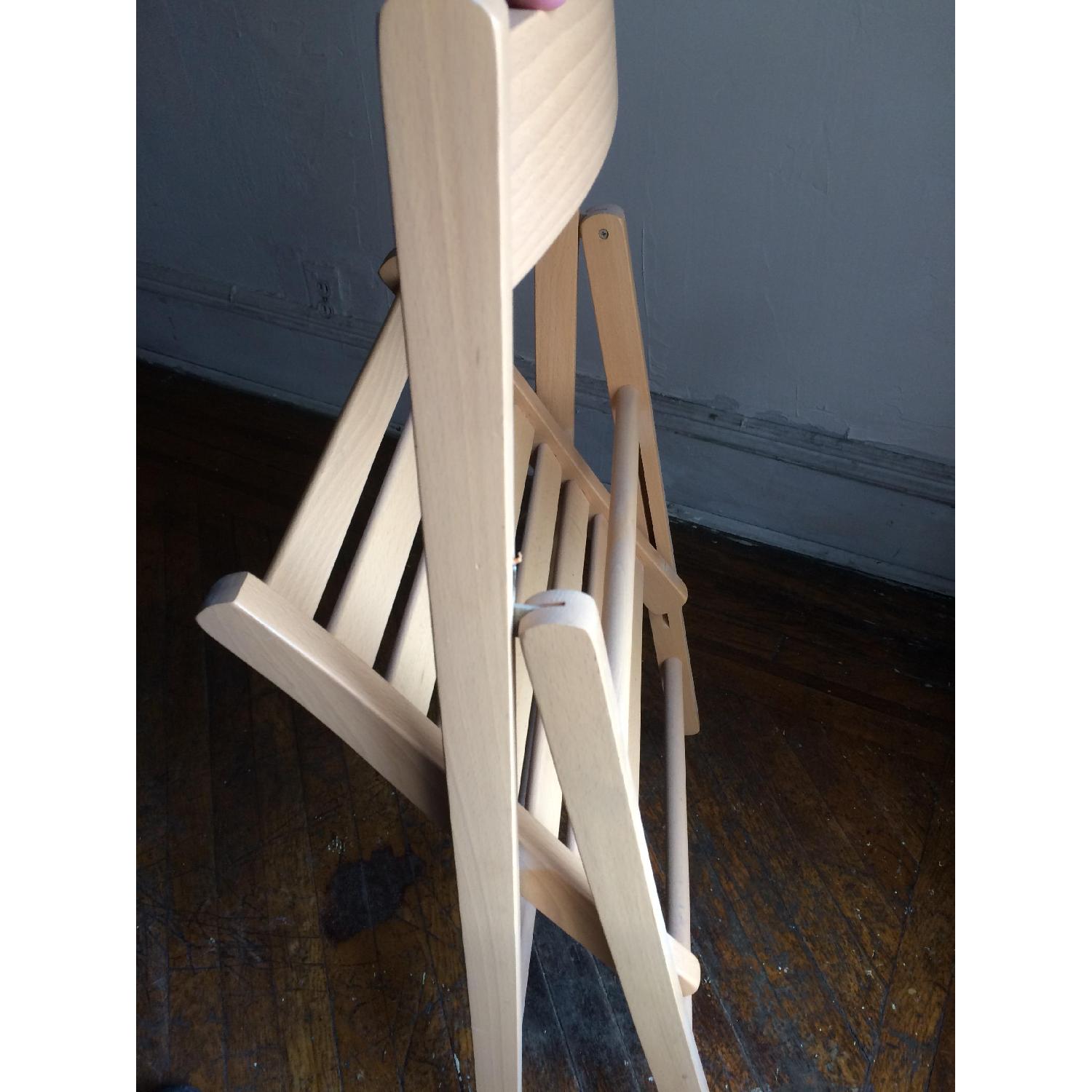 Ikea Slatted Pinewood Folding Chairs AptDeco