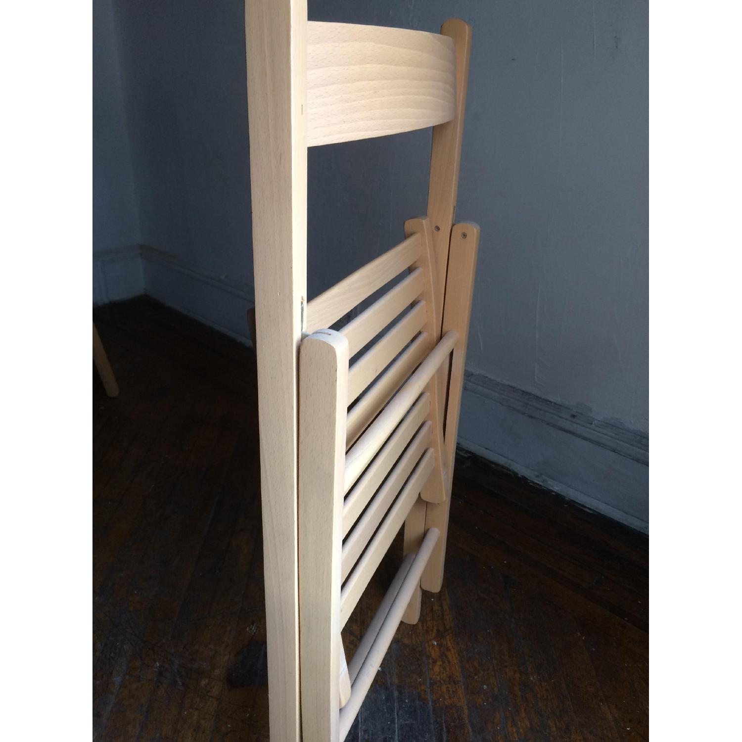 Ikea Slatted Pinewood Folding Chairs - image-3