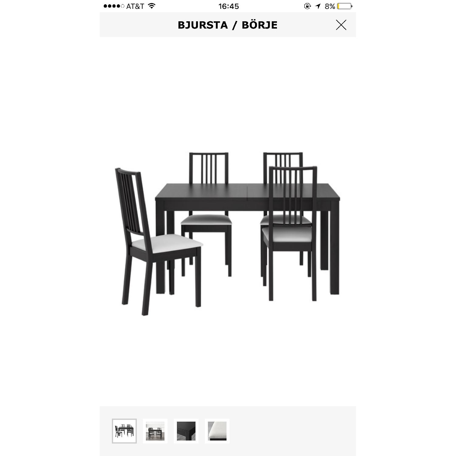 Ikea Extendable Dining Table w/ 4 Chairs - image-1