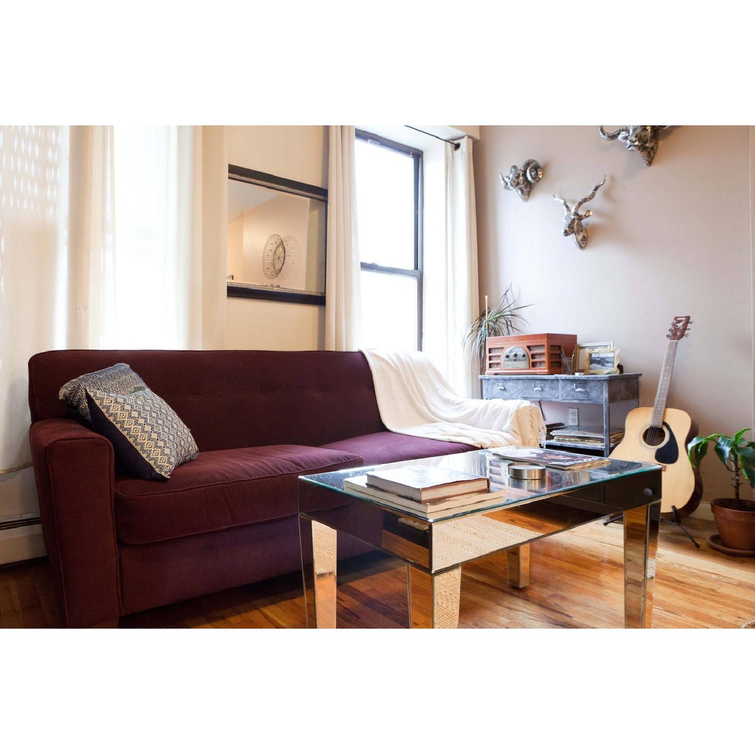 Deep Eggplant Sofa - image-1