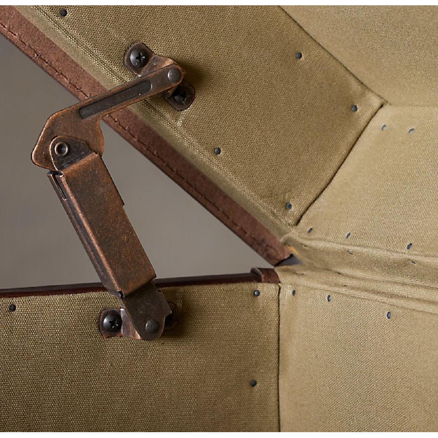 Restoration Hardware Cigar Leather Side/Coffee Table Trunk w/ Storage - image-4