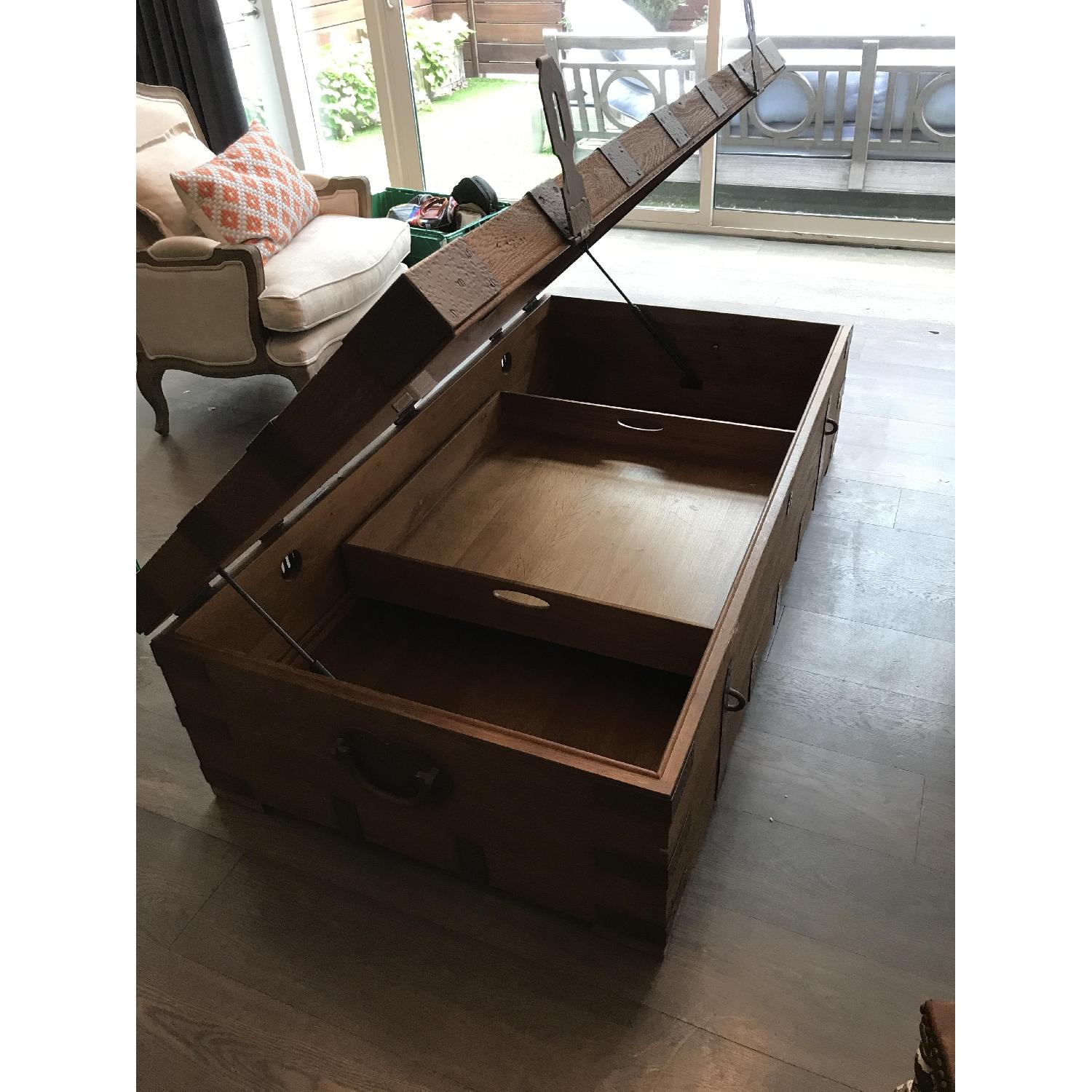 Restoration Hardware Antique-Style X-Large Coffee Table Trunk/Chest - image-10