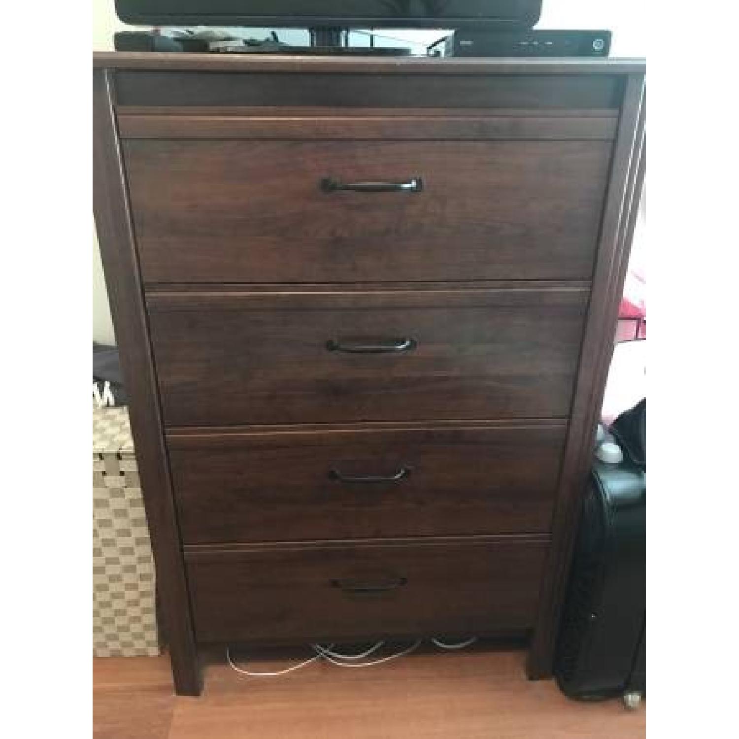 Ikea Brusali 4-Drawer Chest in Brown - AptDeco Ikea Brusali 4-Drawer Chest in Brown - AptDeco