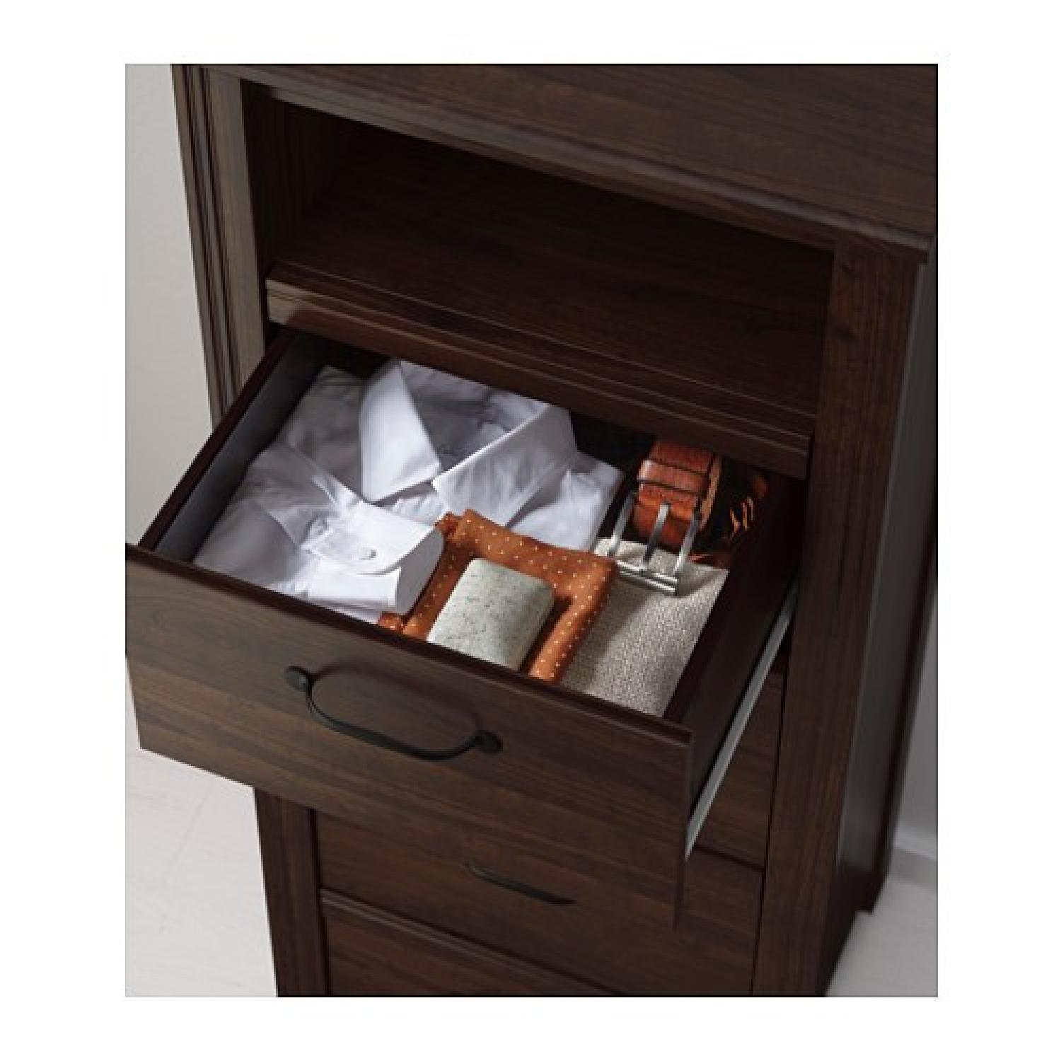 Ikea Brusali 4-Drawer Chest in Brown - AptDeco Ikea Brusali 4-Drawer Chest in Brown - AptDeco
