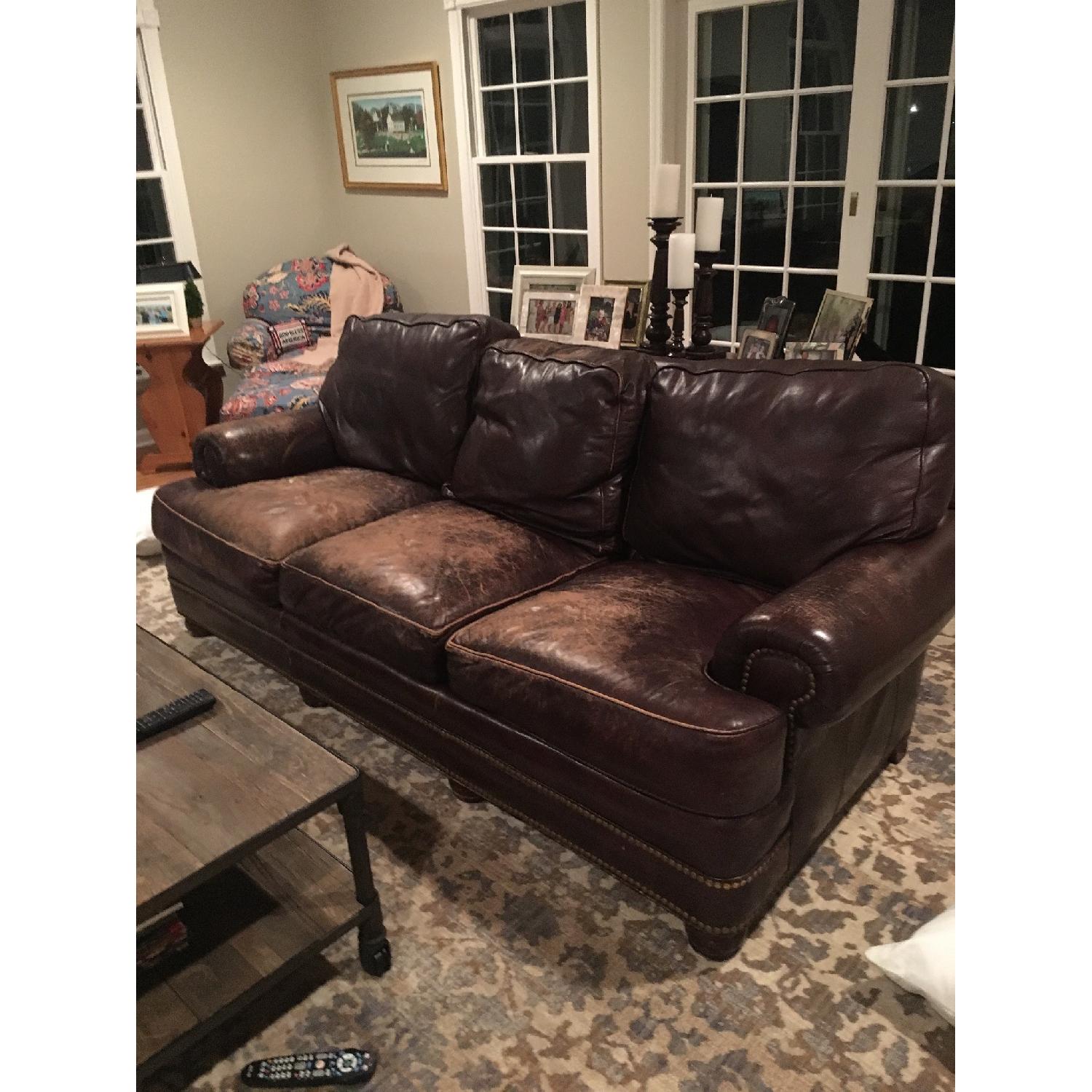 Leather 3 Seater Sofa - image-1