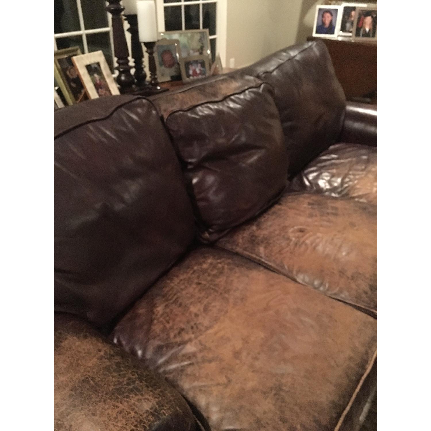 Leather 3 Seater Sofa - image-4