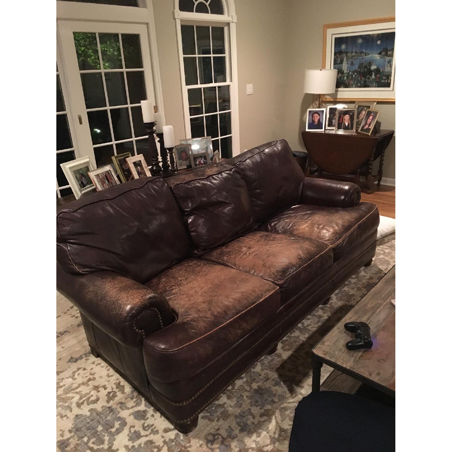 Leather 3 Seater Sofa - image-5